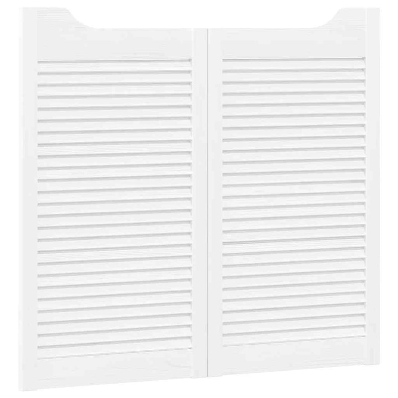 vidaXL fehér lengőajtók lamellás kialakítású 2 pár 90x80 cm