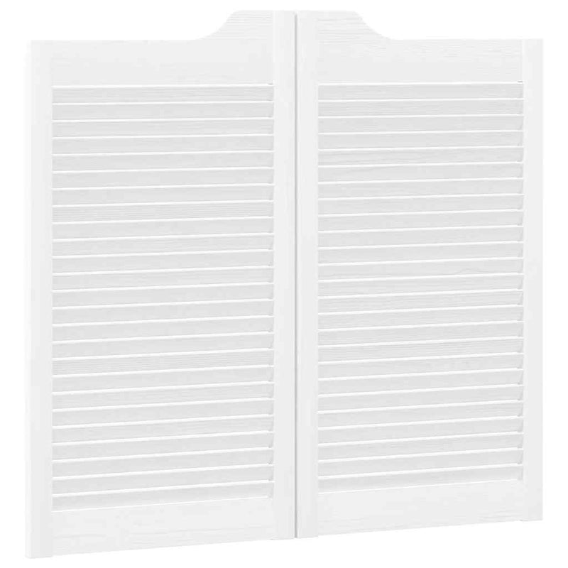vidaXL fehér lengőajtók lamellás kialakítású 2 pár 90x80 cm