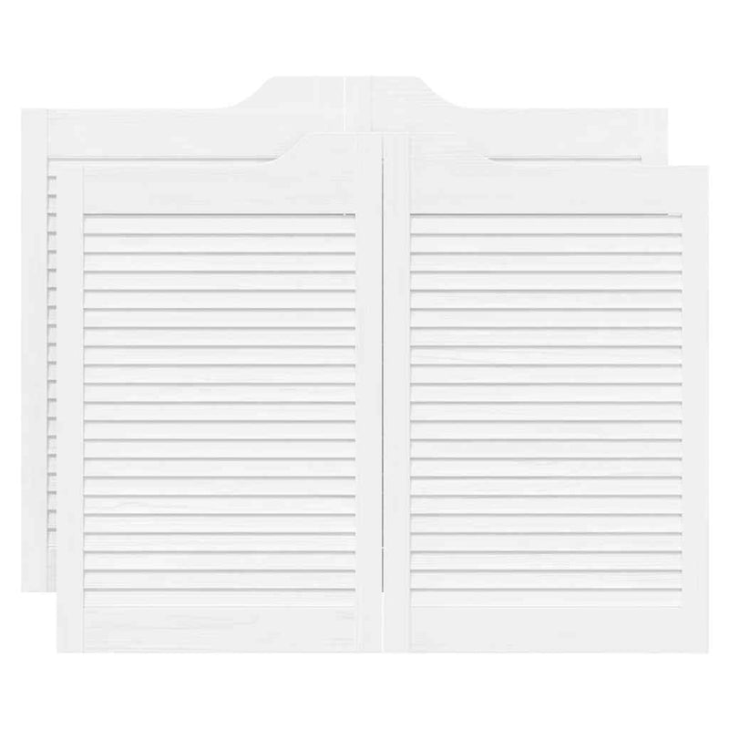 vidaXL fehér lengőajtók lamellás kialakítású 2 pár 80x100 cm