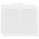 vidaXL fehér lengőajtók lamellás kialakítású 2 pár 90x100 cm