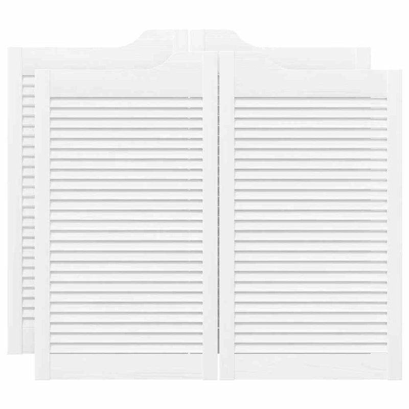 vidaXL fehér lengőajtók lamellás kialakítású 2 pár 90x100 cm