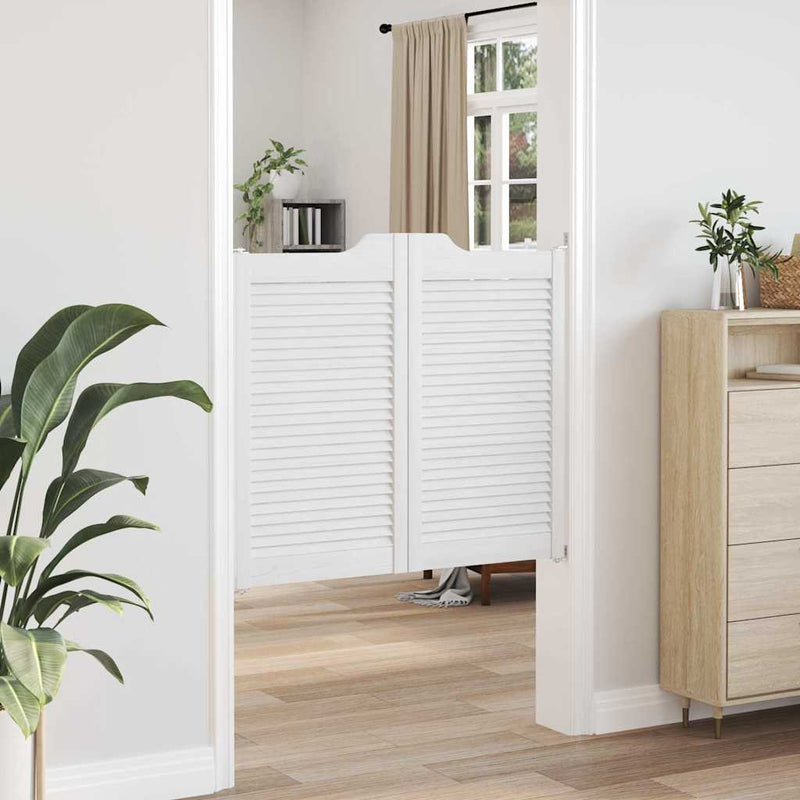 vidaXL fehér lengőajtók lamellás kialakítású 2 pár 90x100 cm