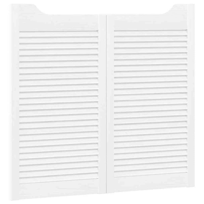 vidaXL fehér lengőajtók lamellás kialakítású 2 pár 90x100 cm