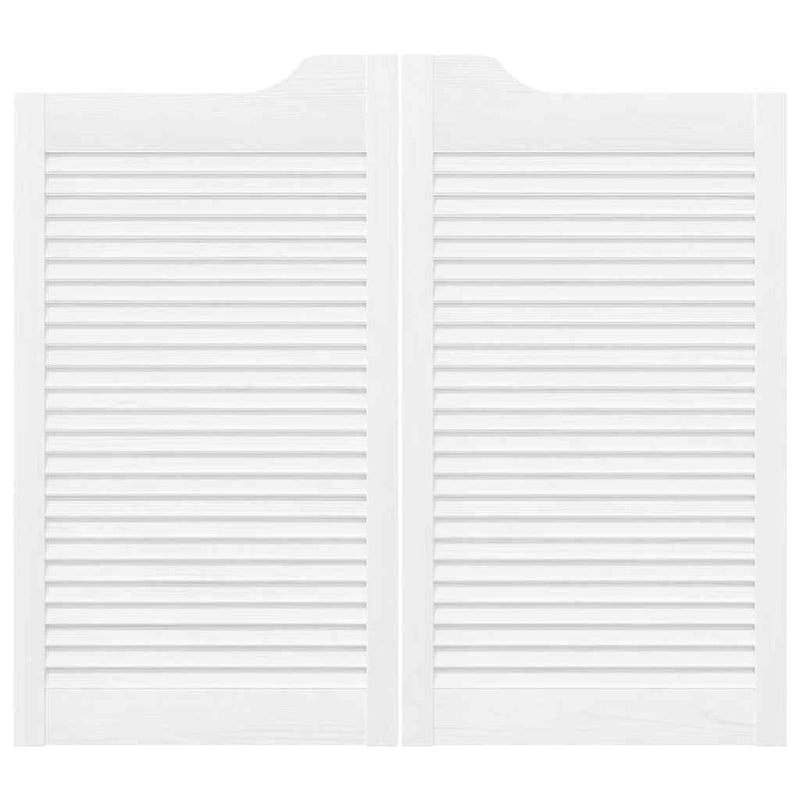 vidaXL fehér lengőajtók lamellás kialakítású 2 pár 90x100 cm