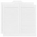 vidaXL fehér lengőajtók lamellás kialakítású 2 pár 100x100 cm