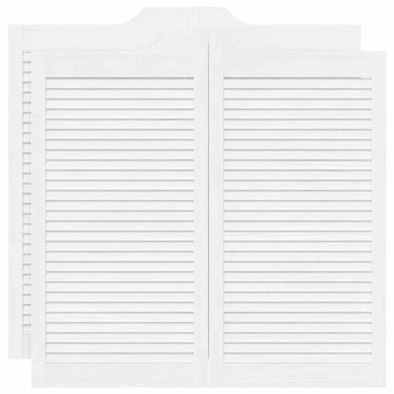 vidaXL fehér lengőajtók lamellás kialakítású 2 pár 100x100 cm