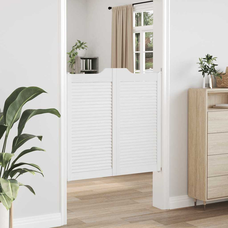 vidaXL fehér lengőajtók lamellás kialakítású 2 pár 100x100 cm