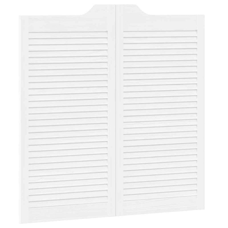 vidaXL fehér lengőajtók lamellás kialakítású 2 pár 100x100 cm