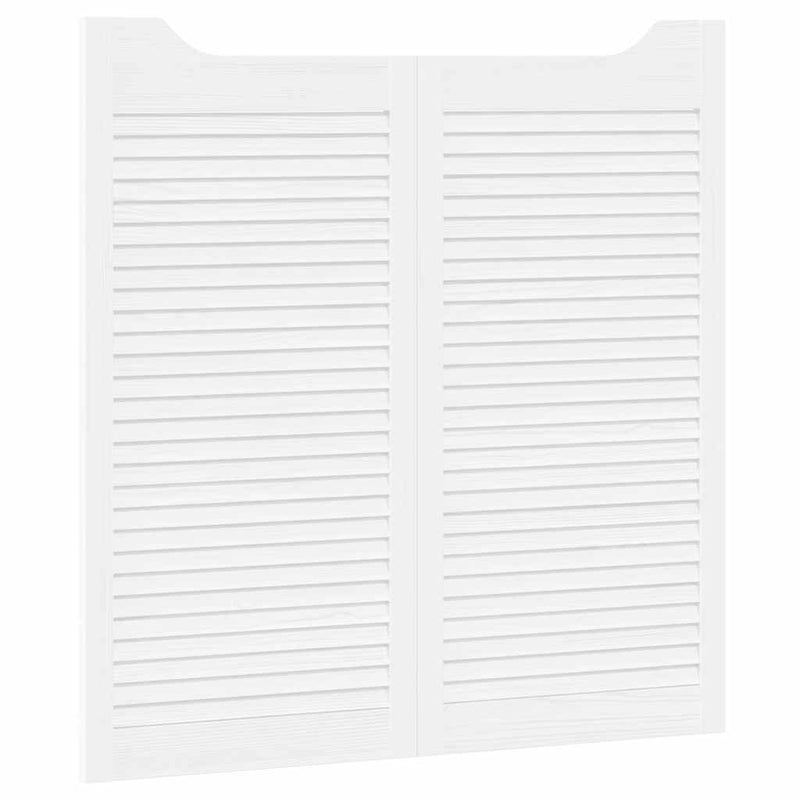 vidaXL fehér lengőajtók lamellás kialakítású 2 pár 100x100 cm