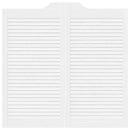 vidaXL fehér lengőajtók lamellás kialakítású 2 pár 100x100 cm