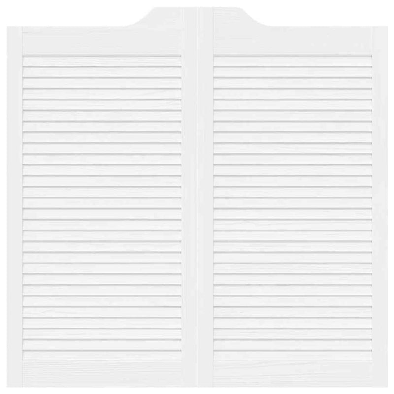 vidaXL fehér lengőajtók lamellás kialakítású 2 pár 100x100 cm