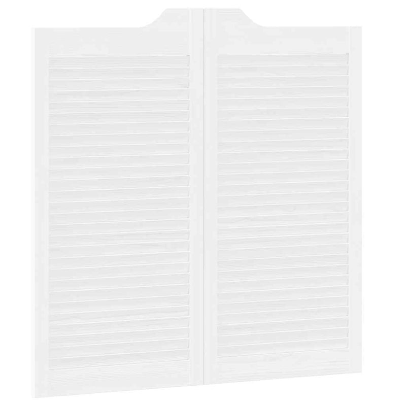 vidaXL fehér lengőajtók lamellás kialakítású 2 pár 100x100 cm