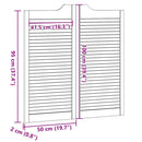 vidaXL fehér lengőajtók lamellás kialakítású 2 pár 100x100 cm