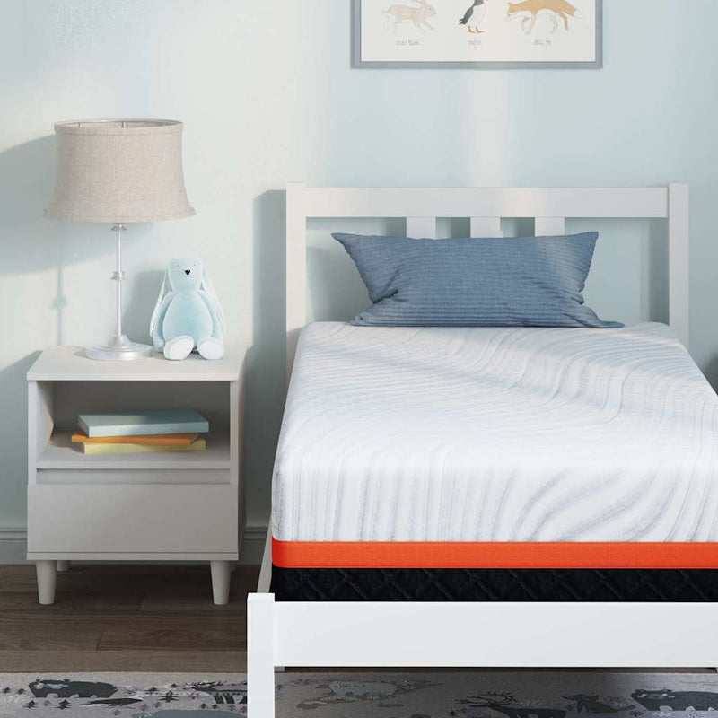 vidaXL Matrac Fehér és Szürke 80 x 160 cm Memóriahab