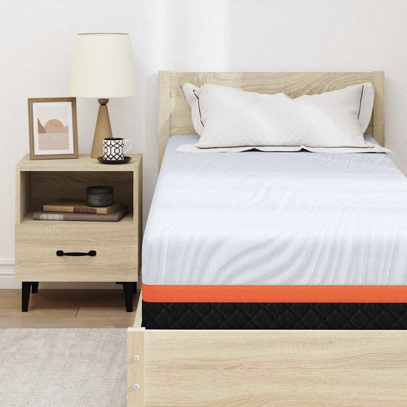 vidaXL Matrac Fehér és Szürke 70 x 200 cm Memóriahab