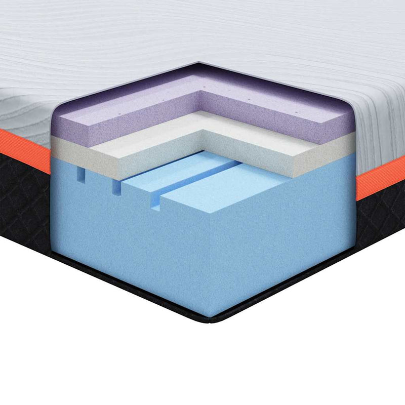 vidaXL Matrac Fehér és Szürke 80 x 200 cm Memóriahab