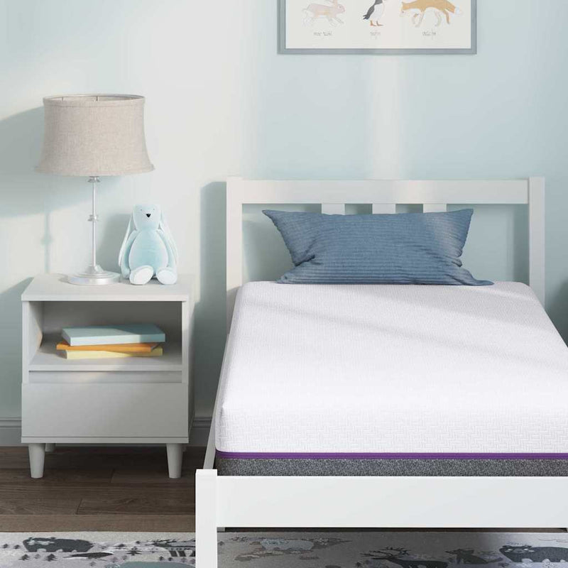 vidaXL Matrac Fehér és Szürke 80 x 160 cm Memóriahab