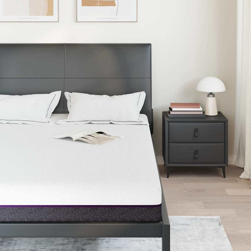 vidaXL Matrac Fehér és Szürke 140 x 190 cm Memóriahab