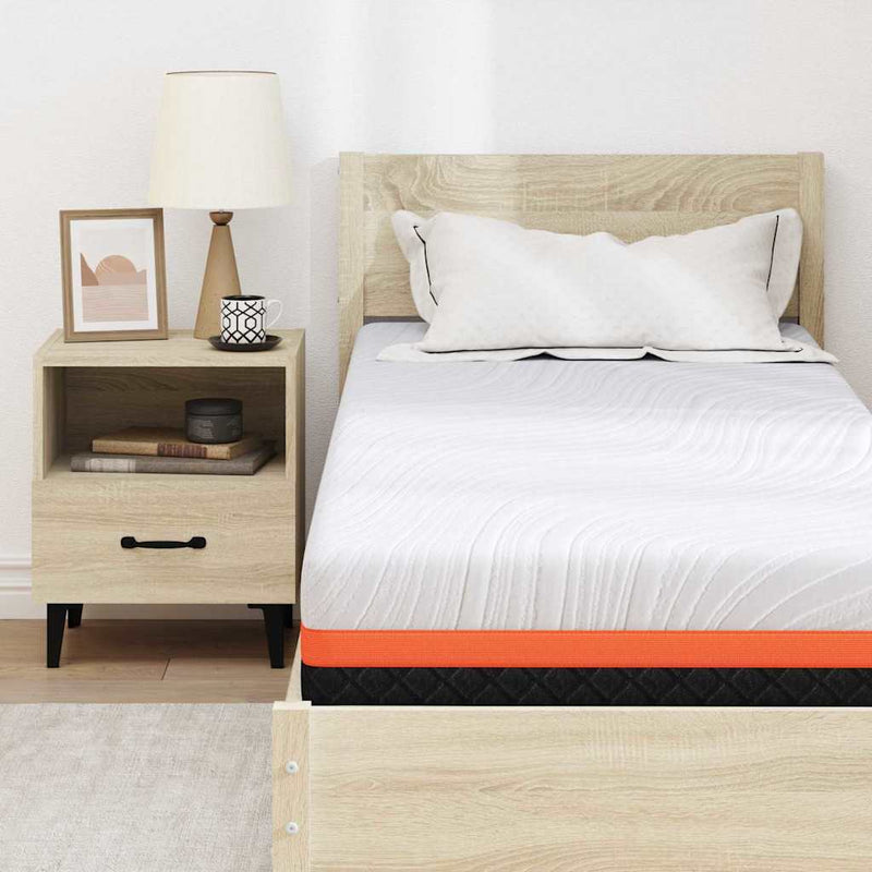 vidaXL Matrac Fehér és Szürke 80 x 200 cm Gél Memóriahab