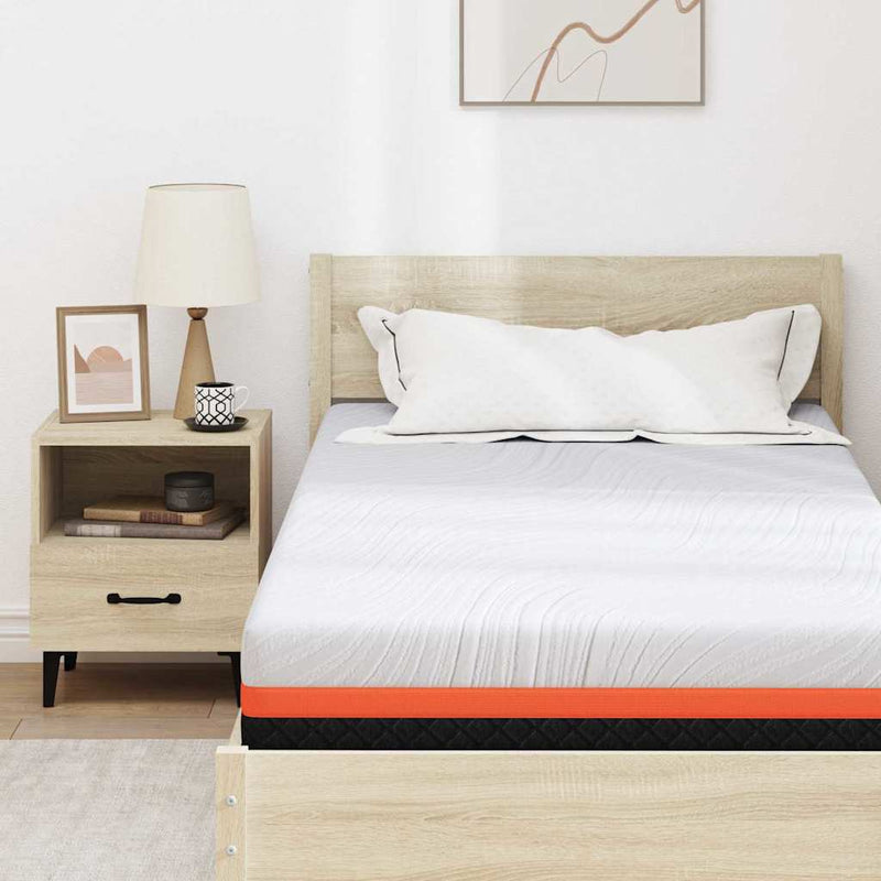 vidaXL Matrac Fehér és Szürke 90 x 190 cm Gél Memóriahab