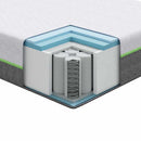 vidaXL Matrac Fehér és Szürke 120 x 200 cm Zsebmátrac