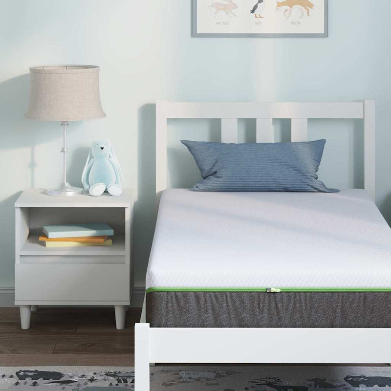 vidaXL Matrac Fehér és Szürke 80 x 160 cm Zsebmátrac