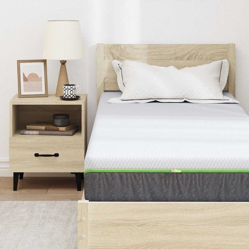 vidaXL Matrac Fehér és Szürke 80 x 200 cm Zsebmátrac