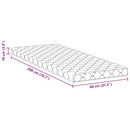 vidaXL Matrac kókuszréteggel Fehér 200 x 80 cm PU hab