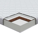 vidaXL Matrac kókuszréteggel Fehér 190 x 90 cm PU hab