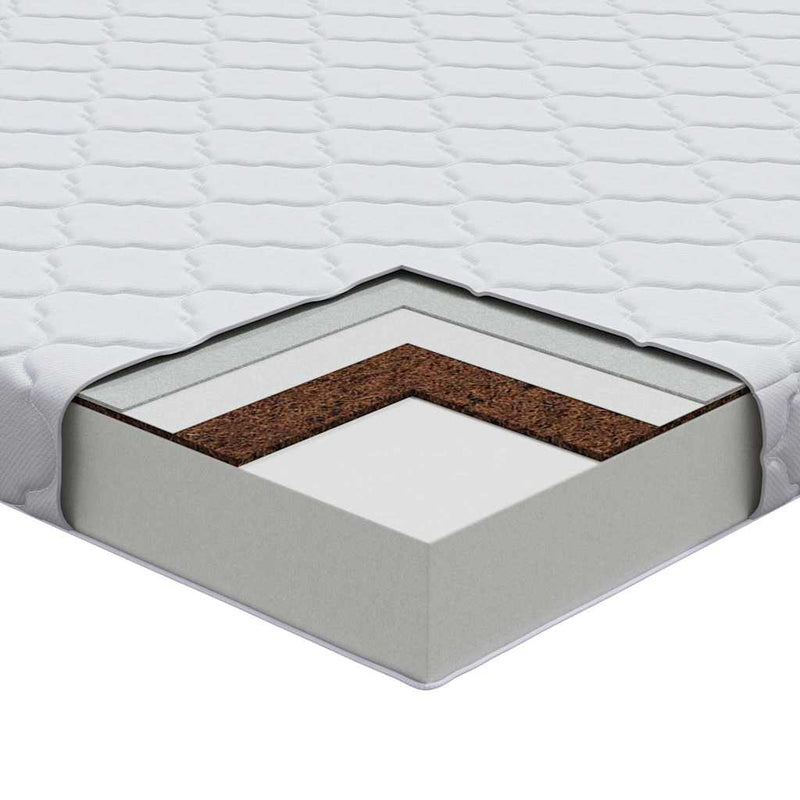 vidaXL Matrac kókuszréteggel Fehér 200 x 120 cm PU hab