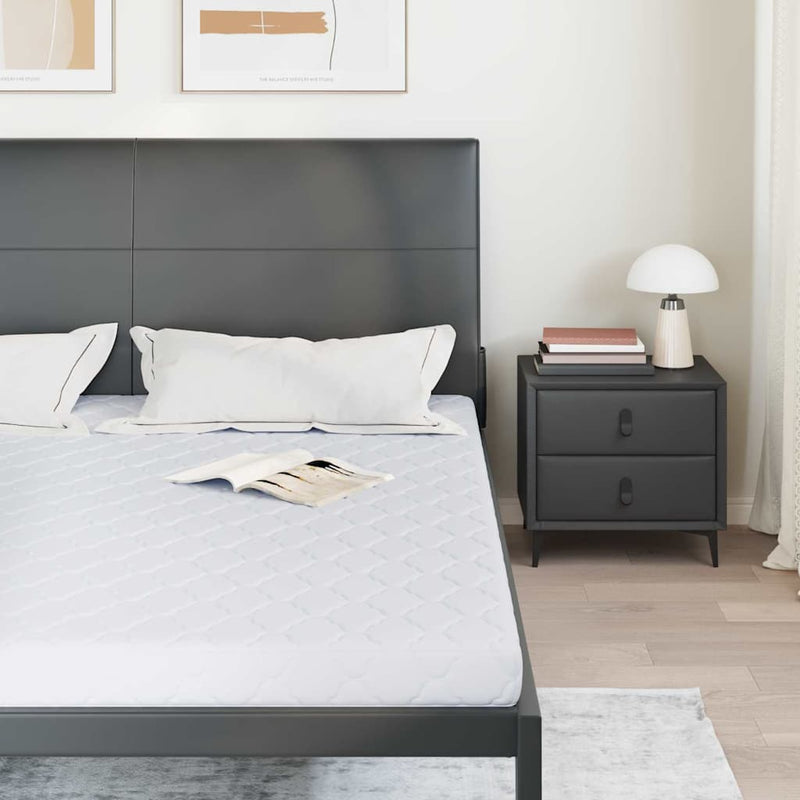 vidaXL Matrac kókuszréteggel Fehér 200 x 200 cm PU hab