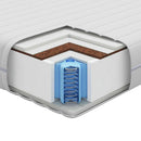 vidaXL Matrac kókuszréteggel Fehér 60 x 120 cm Zsebmátrac