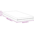 vidaXL Matrac Fehér 120 x 200 cm Zsebmátrac