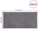 vidaXL szürke csúszásmentes takarófilc 5 m 220 g/m²