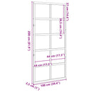 vidaXL Istállóajtó Viaszbarna 100 x 208 cm Tömör Fenyőfa