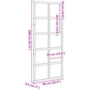 vidaXL Istállóajtó Viaszbarna 90 x 208 cm Tömör Fenyőfa