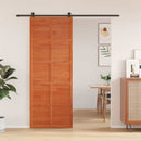 vidaXL Istállóajtó Viaszbarna 80 x 208 cm Tömör Fenyőfa