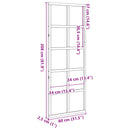 vidaXL Istállóajtó Viaszbarna 80 x 208 cm Tömör Fenyőfa