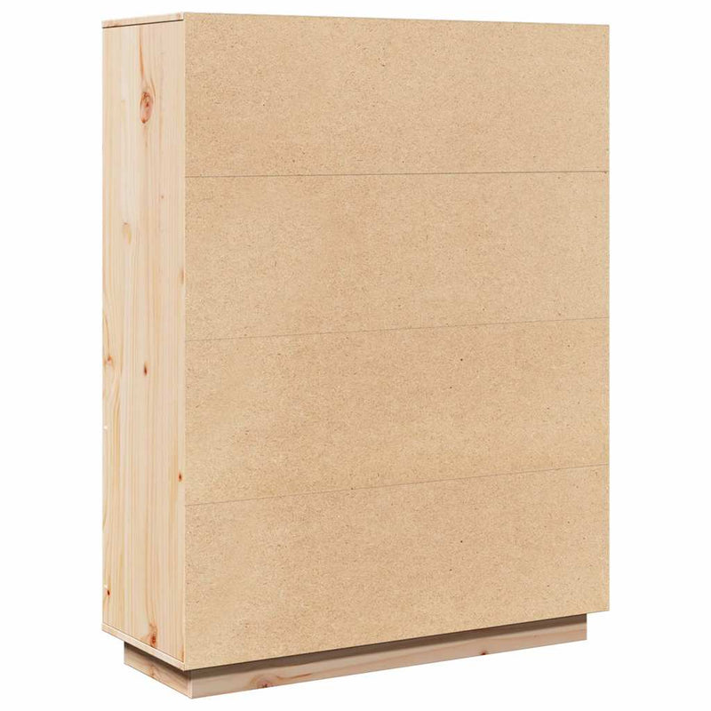 vidaXL tömör fenyőfa magasszekrény 89x34x116,5 cm