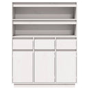 vidaXL fehér tömör fenyőfa magasszekrény 89x34x116,5 cm