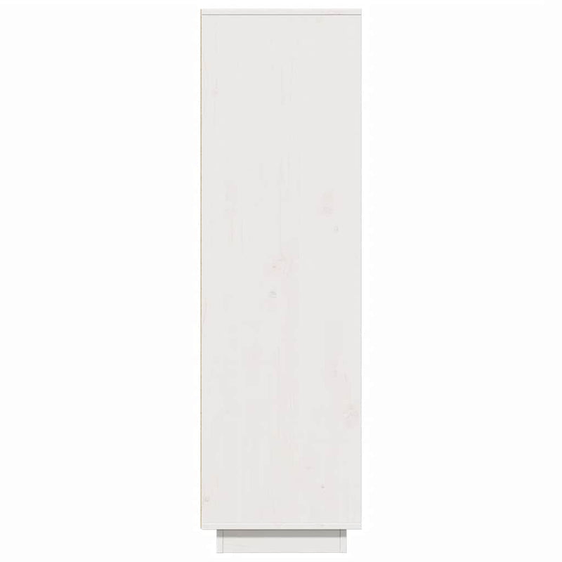 vidaXL fehér tömör fenyőfa magasszekrény 89x34x116,5 cm