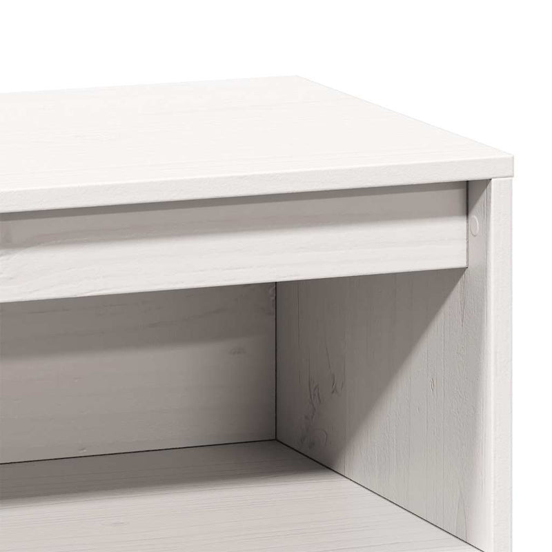 vidaXL fehér tömör fenyőfa magasszekrény 89x34x116,5 cm