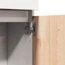 vidaXL fehér tömör fenyőfa magasszekrény 89x34x116,5 cm