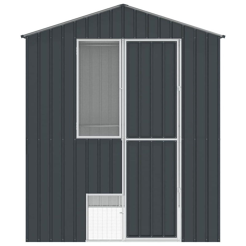 vidaXL Madár kalitka Antracit 215 x 210 x 247 cm Horganyzott acél