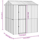 vidaXL Madár kalitka Antracit 215 x 210 x 247 cm Horganyzott acél