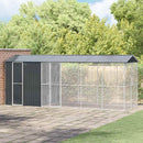 vidaXL Madár kalitka Antracit 645 x 208 x 247 cm Horganyzott acél