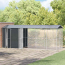 vidaXL Madár kalitka Antracit 645 x 208 x 247 cm Horganyzott acél