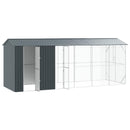 vidaXL Madár kalitka Antracit 645 x 208 x 247 cm Horganyzott acél