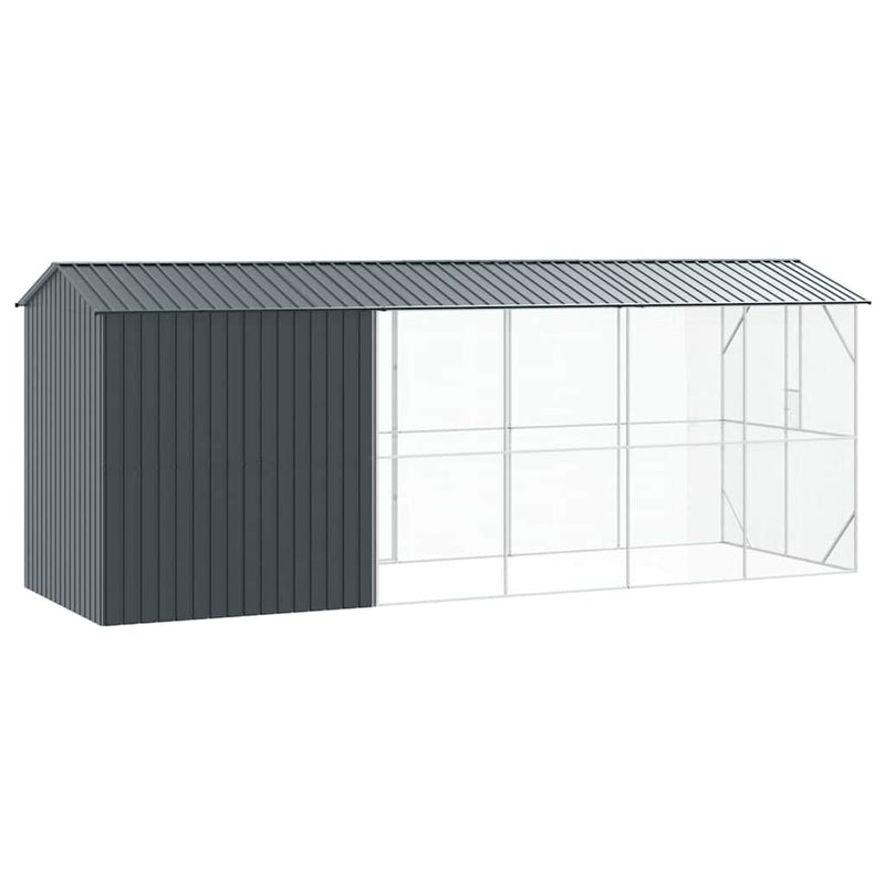 vidaXL Madár kalitka Antracit 645 x 208 x 247 cm Horganyzott acél