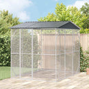 vidaXL Madár kalitka Antracit 227 x 310 x 247 cm Horganyzott acél